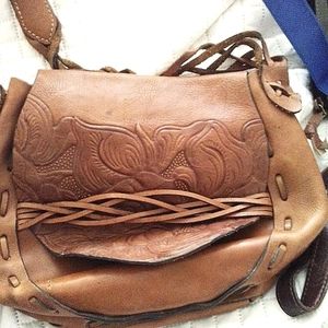 Patricia Nash leather retro style shoulder bag